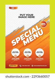 Modern food restaurant flyer template 