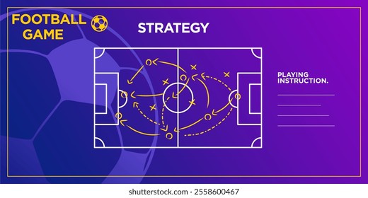 modern football game plan formation board. starting eleven illustration. Football graphic for soccer starting lineup squad, Soccer line up, Football starting XI.