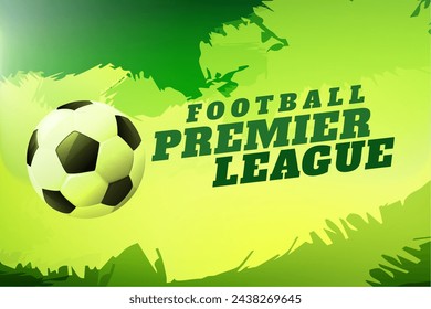 modern football premier league poster for athlete fitness and activity vector