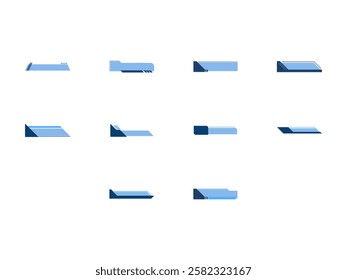 Modern Footer Header Element Set