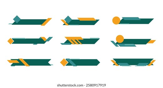 Modern Footer Shape Set Vector