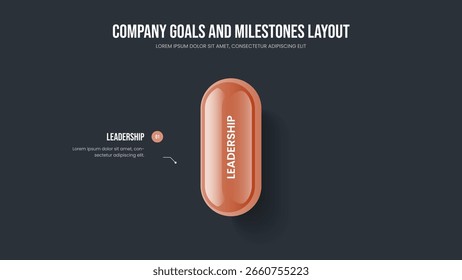 Modern Forecast Slideshow Template Vector Illustration. Market Growth One Step Diagram Slide Design. Professional Solution 1 Element Infographic Frame Layout.