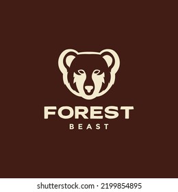 modern forest beast bear logo design