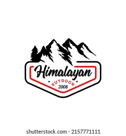 Modern Forest Mountains Logo Himalayan Badge Stock Vector (Royalty Free ...