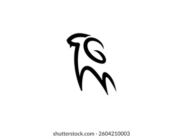 modern forest sheep goat vector logo