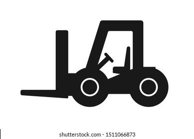 Modern forklift icon vector isolated