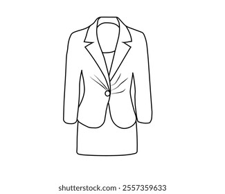 Modern Formal Business Attire Female Vector Art