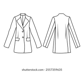 Modern Formal Business Attire Female Vector Art