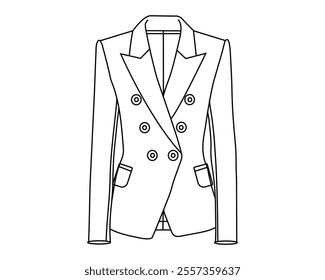 Modern Formal Business Attire Female Vector Art