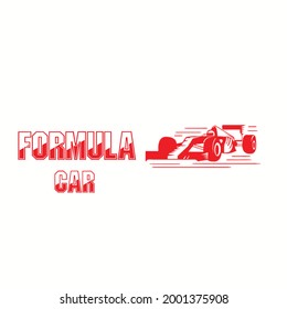 Modern formula car icon logo