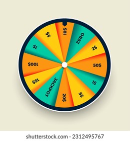 modern fortune wheel gambling background for entertainment and fun vector