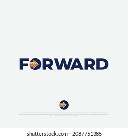 modern forward icon logo minimal and clean