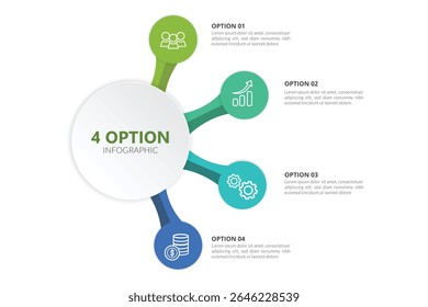 Modern Four-Option Infographic Template Clean, Minimalist Design for Business Presentations.