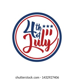 Modern Fourth Of July United States Independence Day Celebration Flag Background Header Banner Blue and Red Color For Personal and all Business Company with High end Look