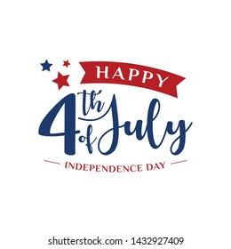 Modern Fourth Of July United States Independence Day Celebration Flag Background Header Banner Blue and Red Color For Personal and all Business Company with High end Look