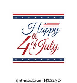 Modern Fourth Of July United States Independence Day Celebration Flag Background Header Banner Blue and Red Color For Personal and all Business Company with High end Look
