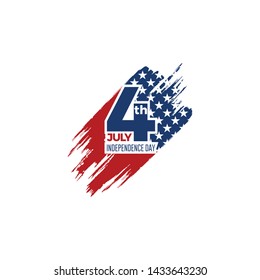 Modern Fourth Of July United States Independence Day Celebration Flag Background Header Banner Blue and Red Color For Personal and all Business Company with High end Look