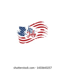 Modern Fourth Of July United States Independence Day Celebration Flag Background Header Banner Blue and Red Color For Personal and all Business Company with High end Look