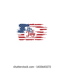 Modern Fourth Of July United States Independence Day Celebration Flag Background Header Banner Blue and Red Color For Personal and all Business Company with High end Look
