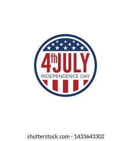 Modern Fourth Of July United States Independence Day Celebration Flag Background Header Banner Blue and Red Color For Personal and all Business Company with High end Look