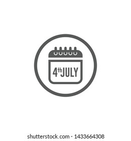 Modern Fourth Of July United States Independence Day Celebration Flag Calendar Icon Blue and Red Grey Color For Personal and all Business Company with High end Look