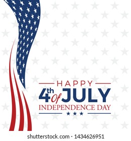 Modern Fourth Of July United States Independence Day Celebration Flag Background Header Banner Blue and Red Color For Personal and all Business Company with High end Look
