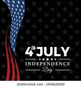 Modern Fourth Of July United States Independence Day Celebration Flag Background Header Banner Blue and Red Color For Personal and all Business Company with High end Look
