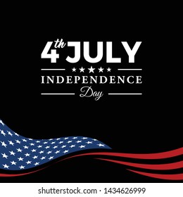 Modern Fourth Of July United States Independence Day Celebration Flag Background Header Banner Blue and Red Color For Personal and all Business Company with High end Look
