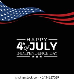 Modern Fourth Of July United States Independence Day Celebration Flag Background Header Banner Blue and Red Color For Personal and all Business Company with High end Look
