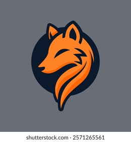 Modern Fox Head Logo with Minimalist Design