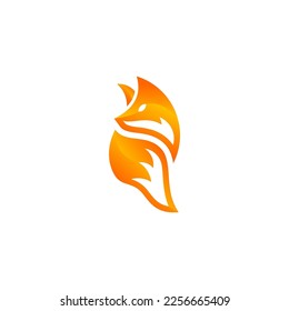 modern fox illustration vector logo