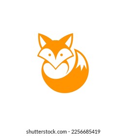 logotipo de vector de ilustración de fox moderno