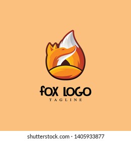 Modern Fox logo design template vector animals - Vector 