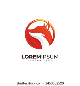 Modern FOX logo design template vector