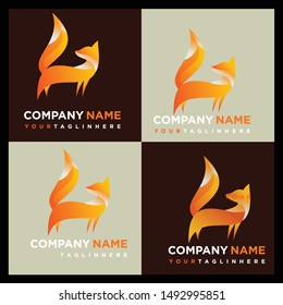 Modern Fox Logo Fullcolour Simple 