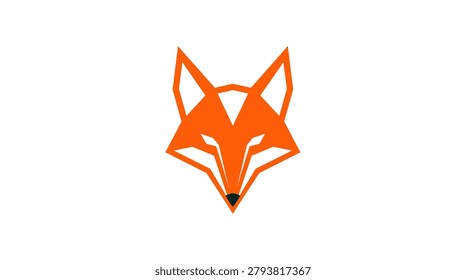 Modern fox logo utilizing sharp geometric lines. Ideal for sports team mascots, creative agency branding, and contemporary wildlife-themed illustrations.