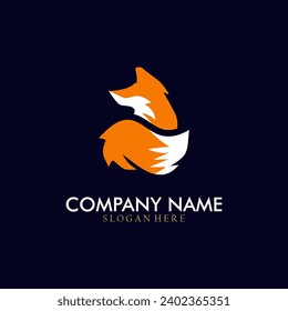 Modern fox logo. Fox vector illustration.