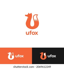 modern fox tail and head vector