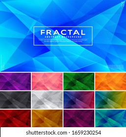 Modern fractal abstract background. Low poly and fractal vector background series, applicable for web background, design element ,wall poster, landing page, wall paper, and social media element