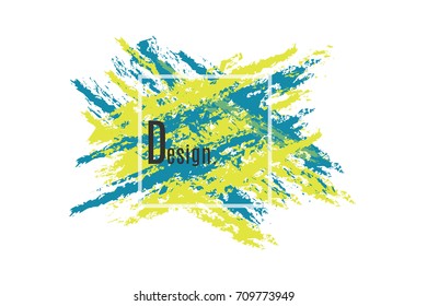 Modern Frame with Abstract Grunge Style Background