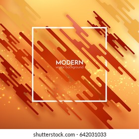 Modern frame with digital minimalistic geometric vector background. EPS10