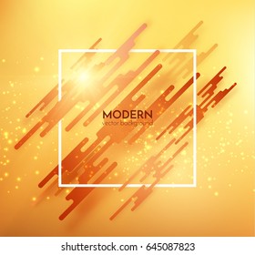 Modern frame with digital minimalistic geometric vector background. EPS10