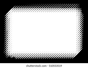Modern frame for foto. Vector from halftone lines quality frame
