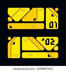 Modern frame isolated on black background