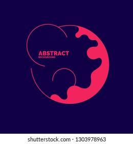 Modern frame on darkbackground. Bright poster with dynamic splashes. Vector illustration minimal flat style