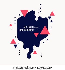 Modern frame on white background. Bright poster with dynamic splashes. Vector illustration minimal flat style Modern frame on white background. Bright poster with dynamic splashes. Vector illustration minimal flat style