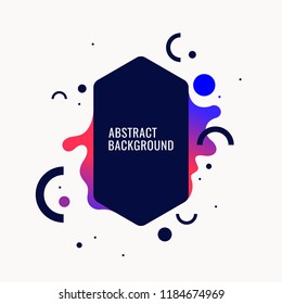 Modern frame on white background. Bright poster with dynamic splashes. Vector illustration minimal flat style Modern frame on white background. Bright poster with dynamic splashes. Vector illustration minimal flat style