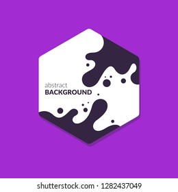 Modern frame on white background. Bright poster with dynamic splashes. Vector illustration minimal flat style