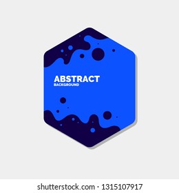 Modern frame on white background. Bright poster with dynamic splashes. Vector illustration minimal flat style
