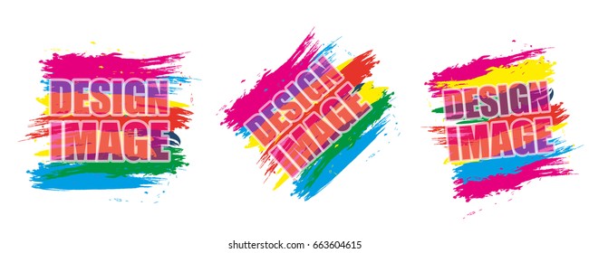 Modern frame for text. Dynamic colorful design elements. Vector illustration.
